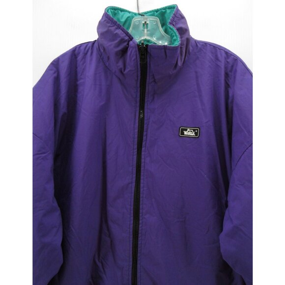 VINTAGE Woolrich Jacket XL Purple Reversible Bomber 90s Insulated * - Picture 13 of 16